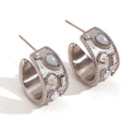 Elegant Pearl Hoop Earrings