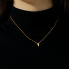 Personalized Gold Initial Necklace.