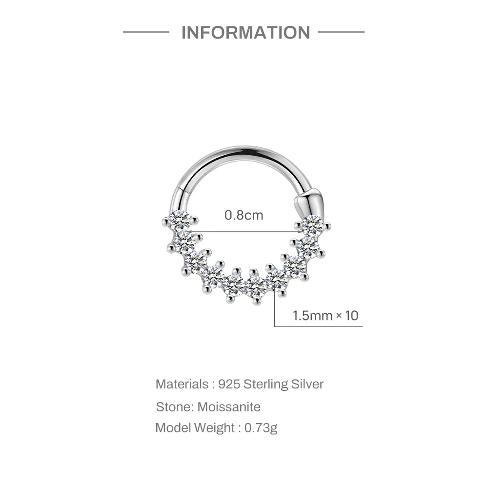 Luna Moissanite Hoop Earrings