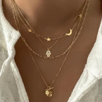 Gold-Tone Evil Eye Layered Necklace Set