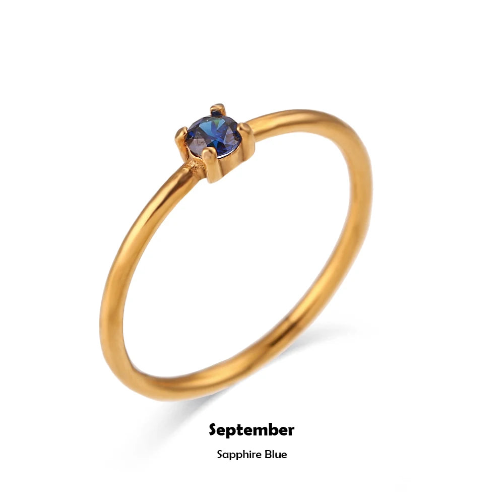 Gold Zodiac Birthstone Ring