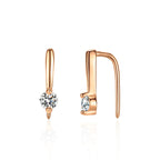 Lumière Rose Moissanite Earr