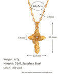 Elegant Zircon Cross Pendant Necklace
