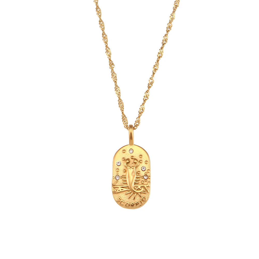 Elegant Zodiac Gold Necklace