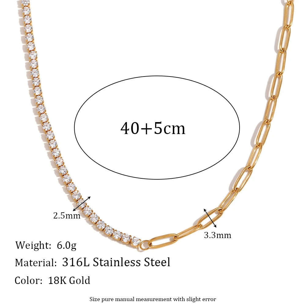 Elegant Zircon Chain Jewelry Set