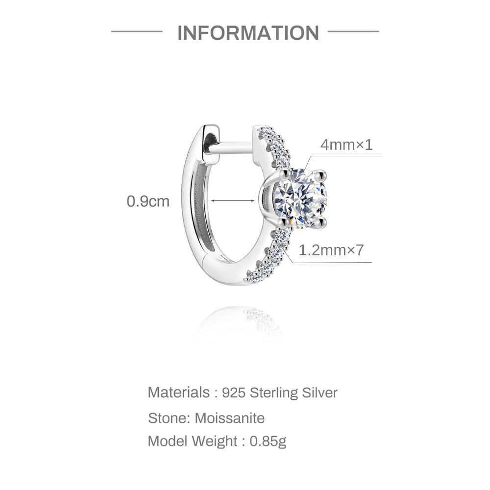 Luna Moissanite Hoop Earrings