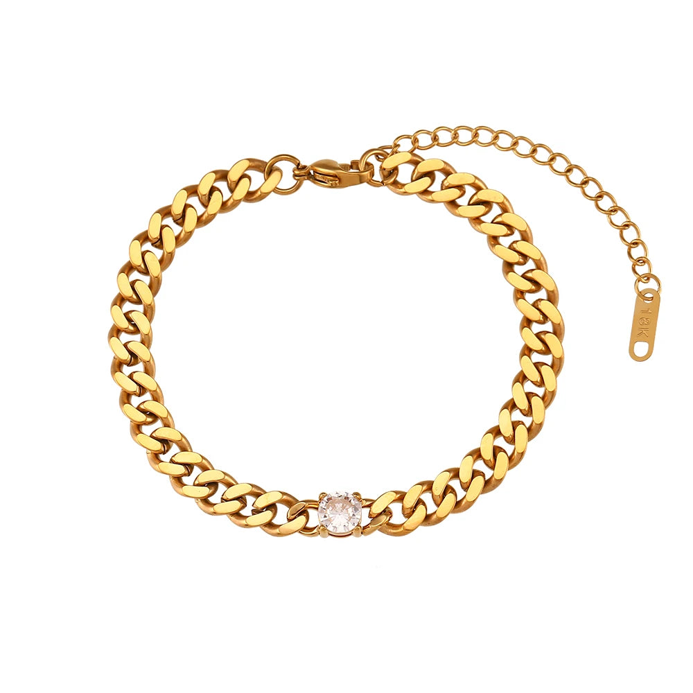Elegant Zircon Pendant Choker Necklace