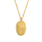 Gold-Plated Birth Flower Necklace