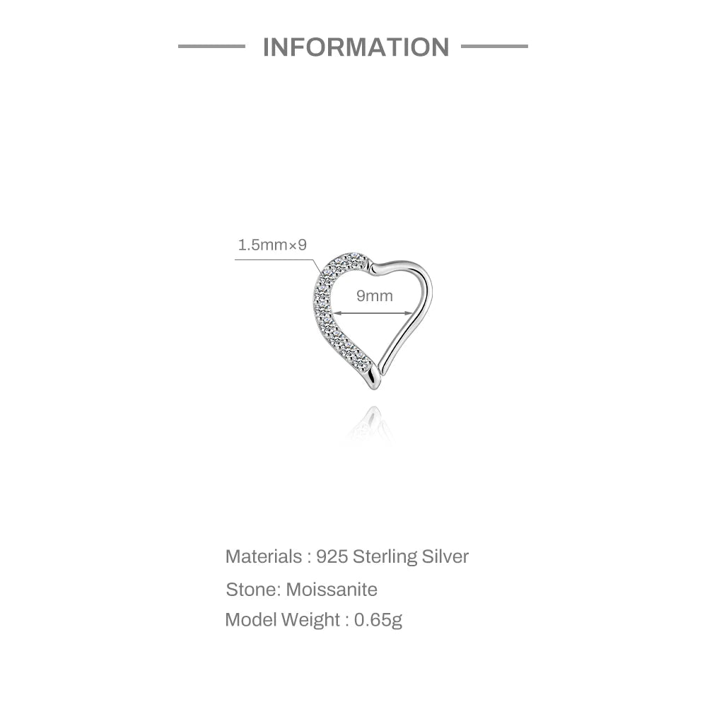Luna Moissanite Hoop Earrings