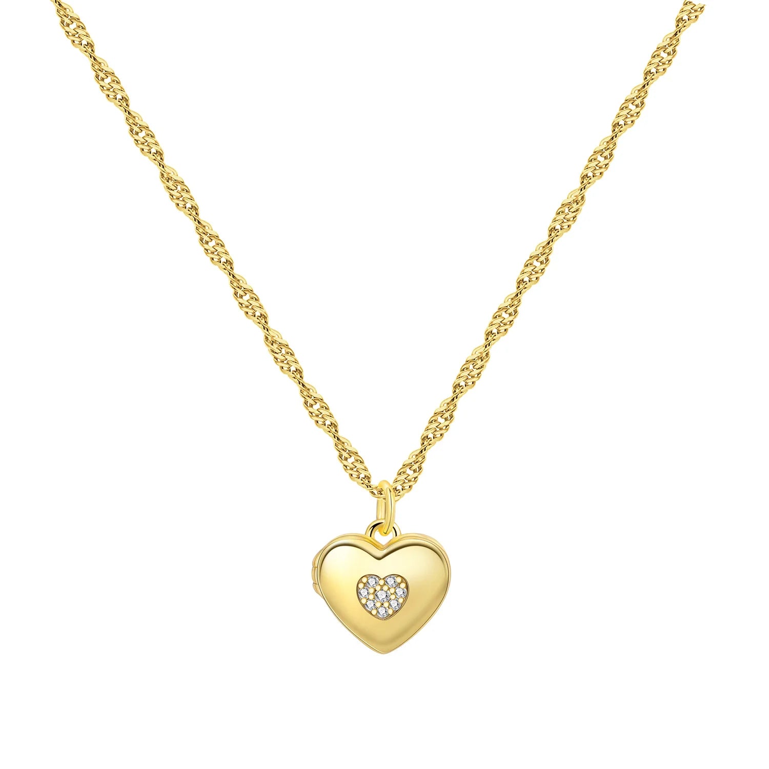 Trèfle Heart Necklace in Sterling Silver 92