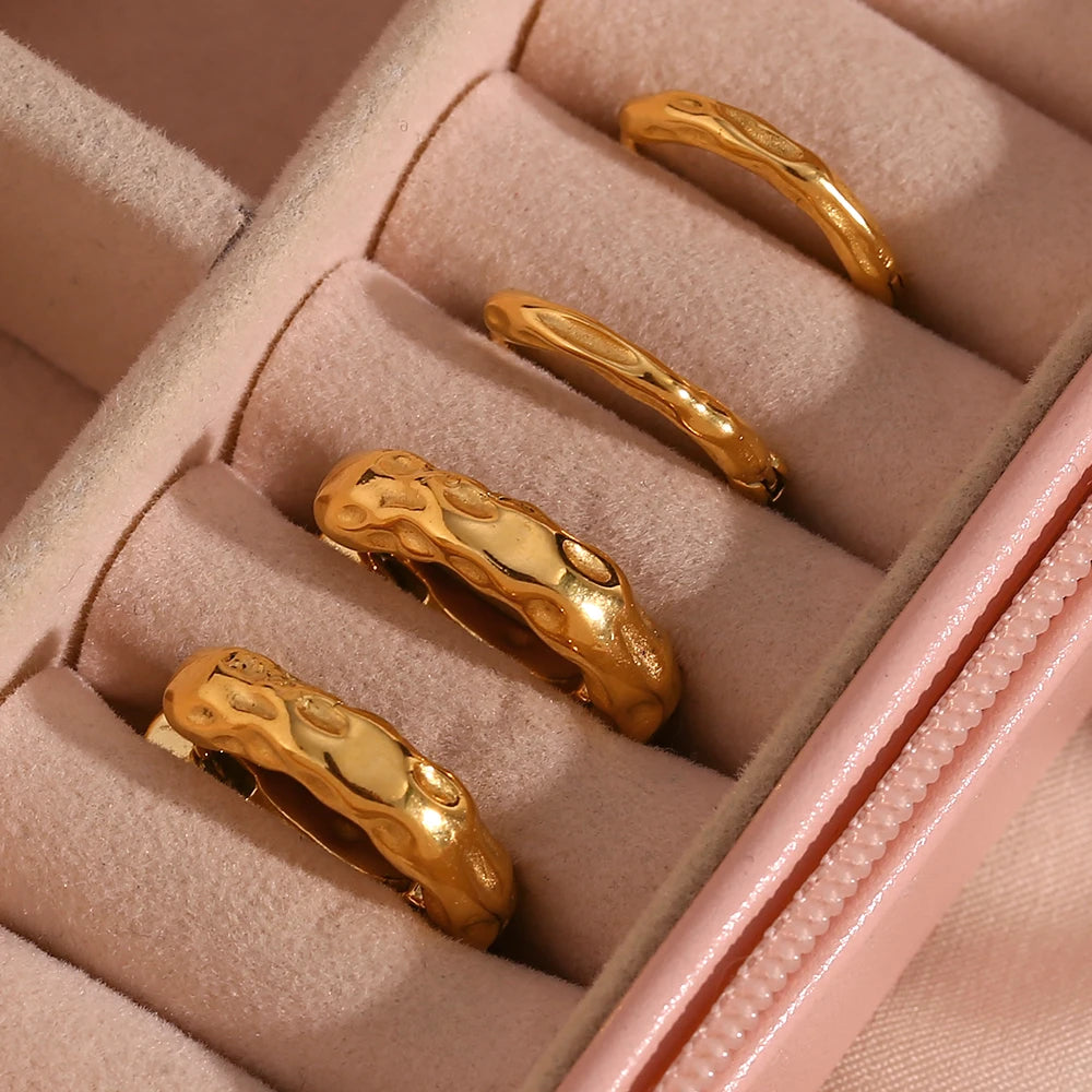 Aura Gold Hoops Earrings
