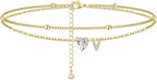 Initial Heart Anklet