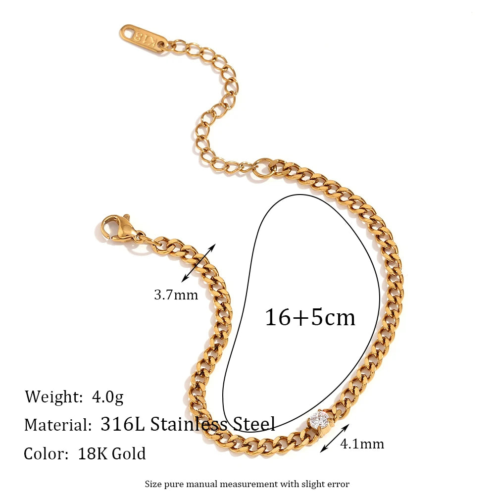 Elegant Gold Water Drop Bracelet