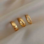E.B.belle Tarnish Free 2mm 4mm 6mm Stainless Steel 18K Gold Plated Silver Color Knuckle Ring For Lady Minimalist Rings For Women