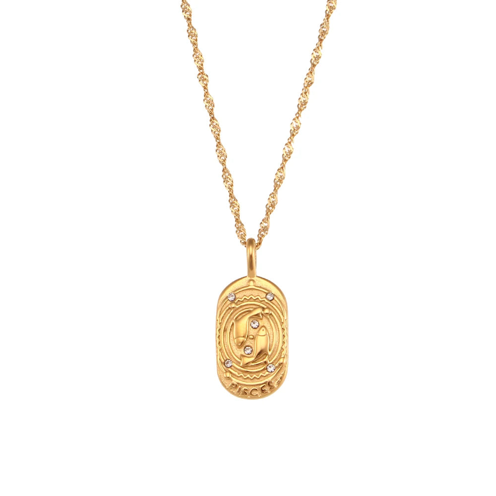 Elegant Zodiac Gold Necklace