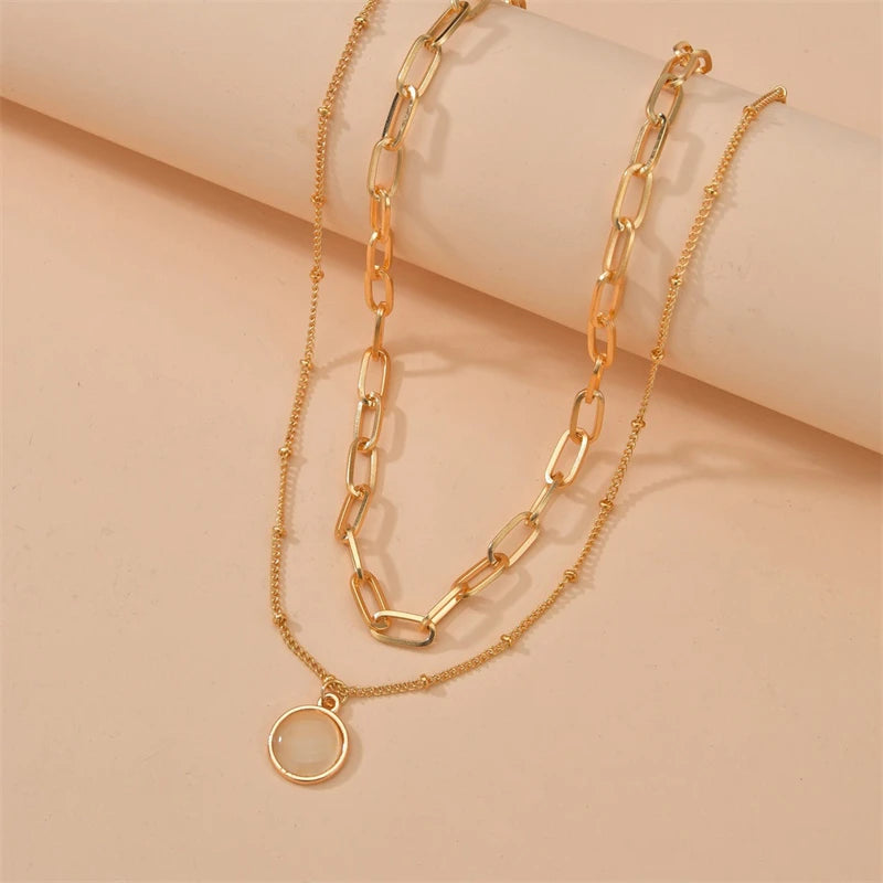 Layered Pendant Necklace Collection