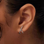 Celeste Geometric Gold Stud Earrings