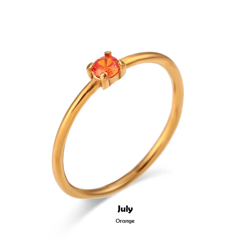 Gold Zodiac Birthstone Ring