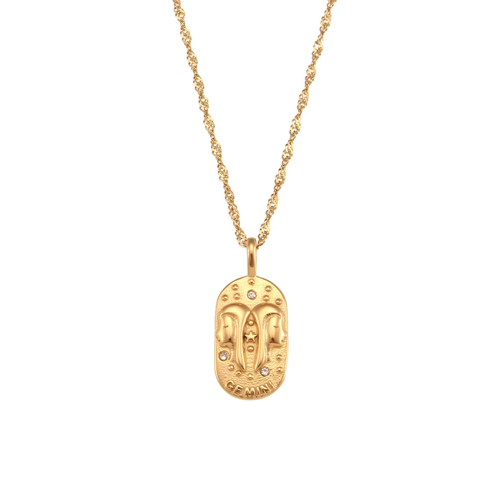 Elegant Zodiac Gold Necklace