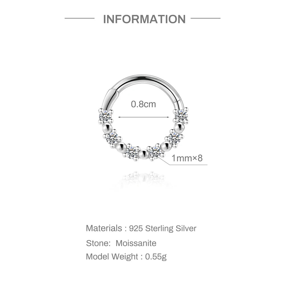 Luna Moissanite Hoop Earrings