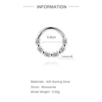 Luna Moissanite Hoop Earrings