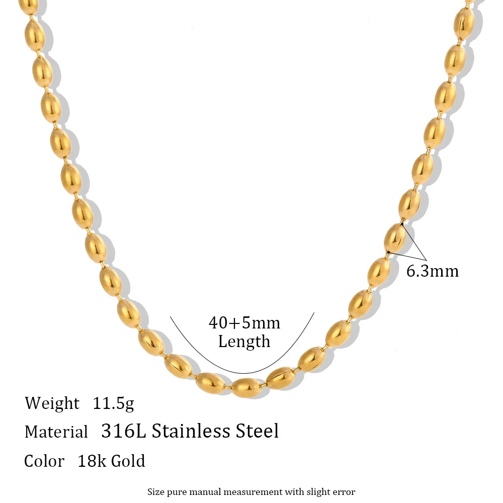 Gold Beaded Choker Necklace