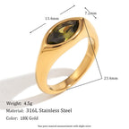 Colorful Zircon Eye Ring