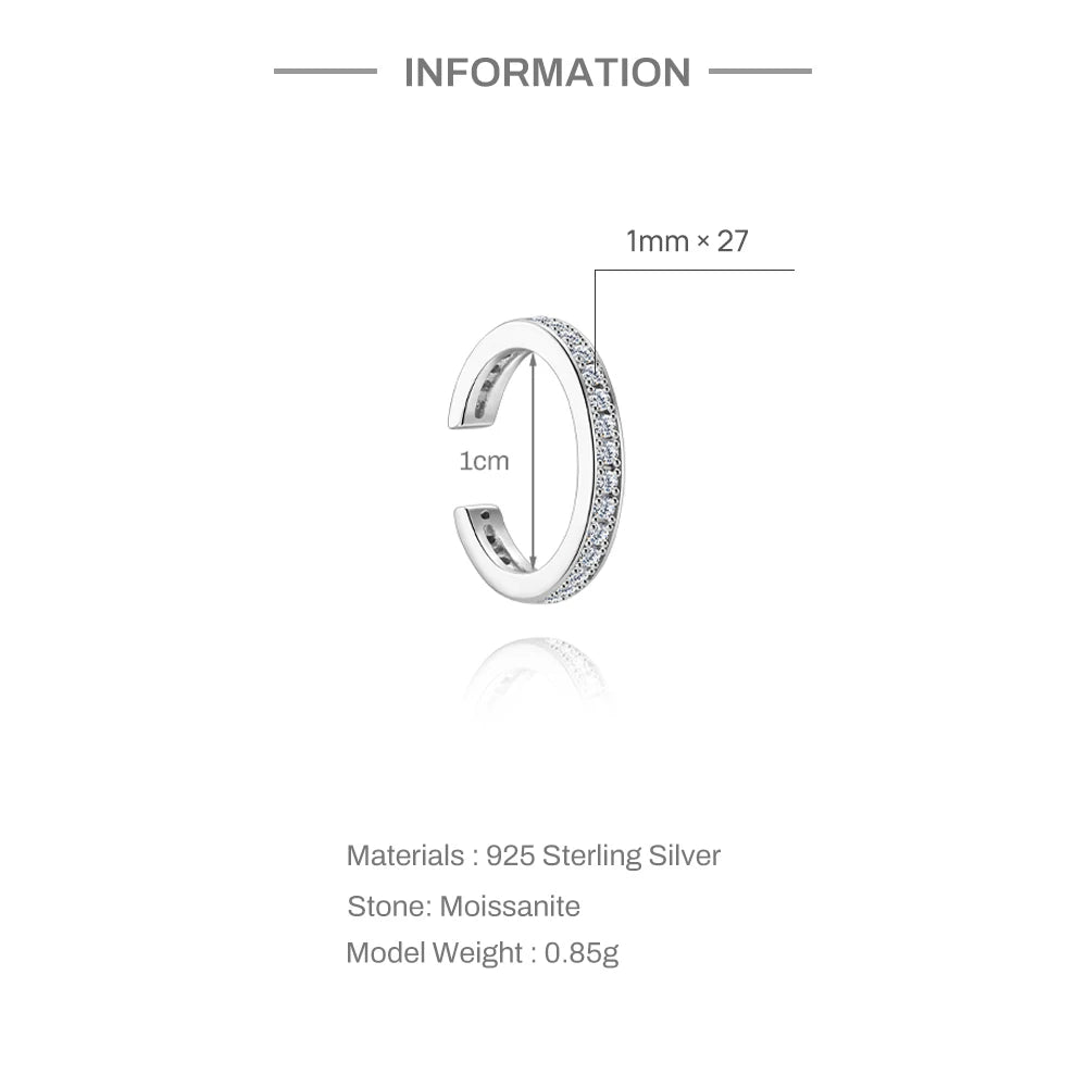Luna Moissanite Hoop Earrings