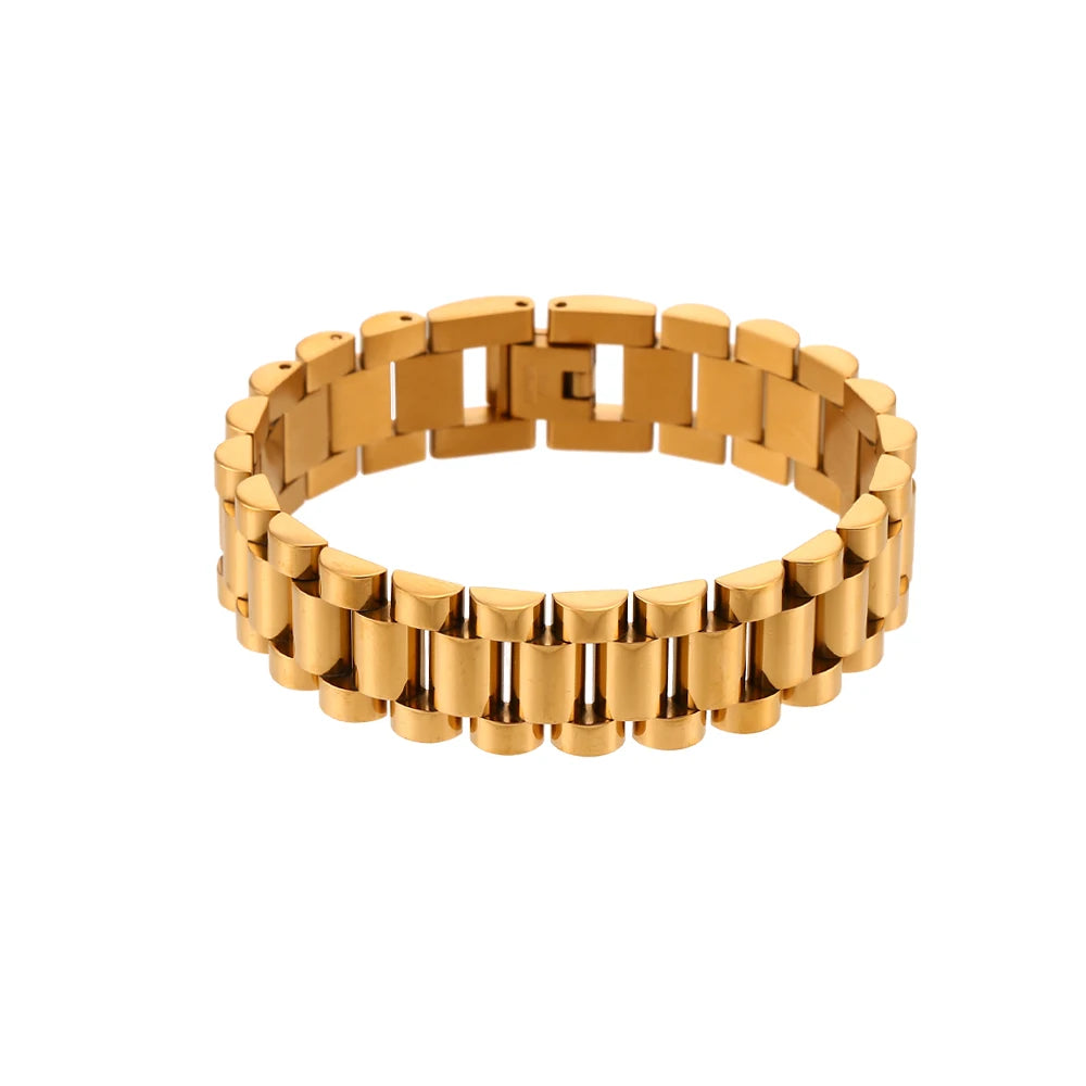 Elegant Gold-Plated Link Bracelet