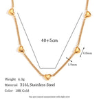 Golden Heart Jewelry Set
