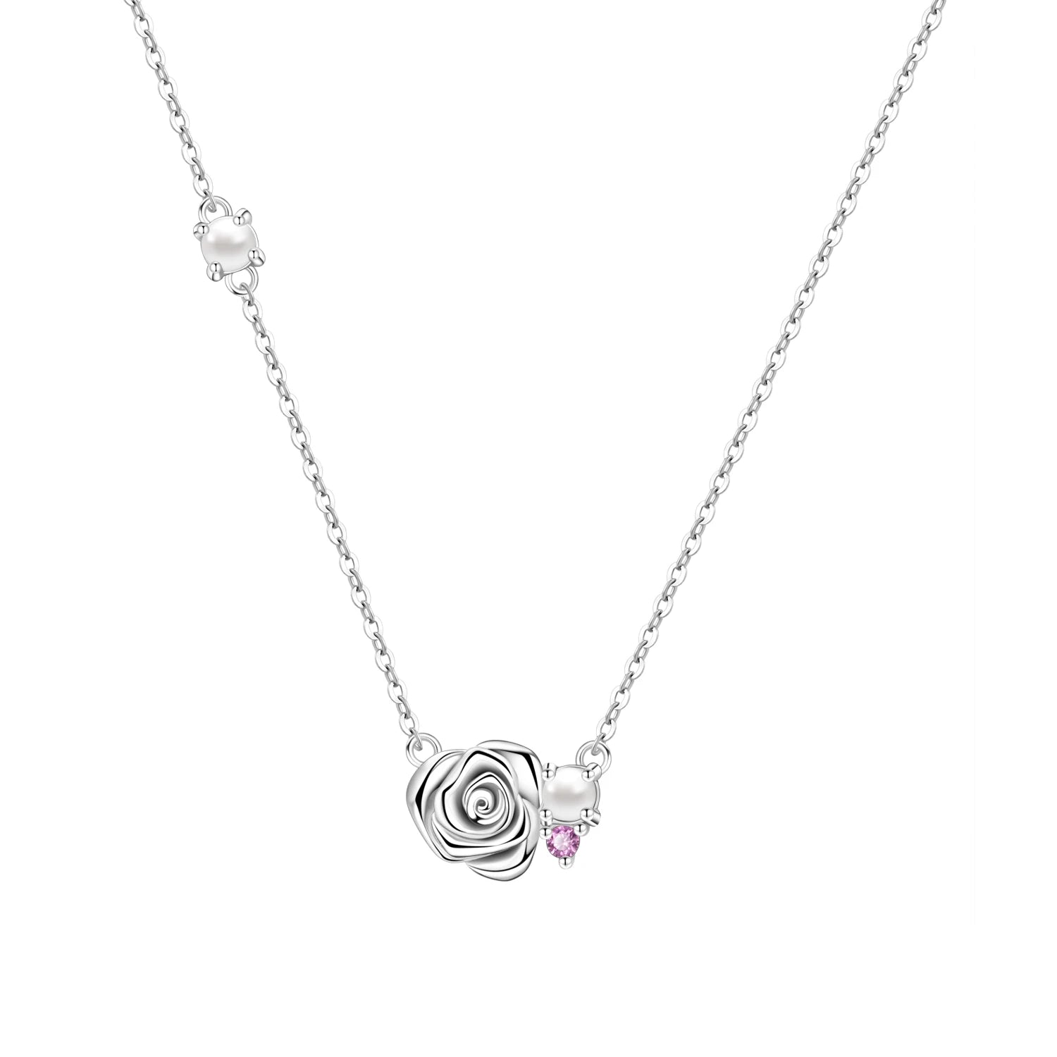 Trèfle Heart Necklace in Sterling Silver 92