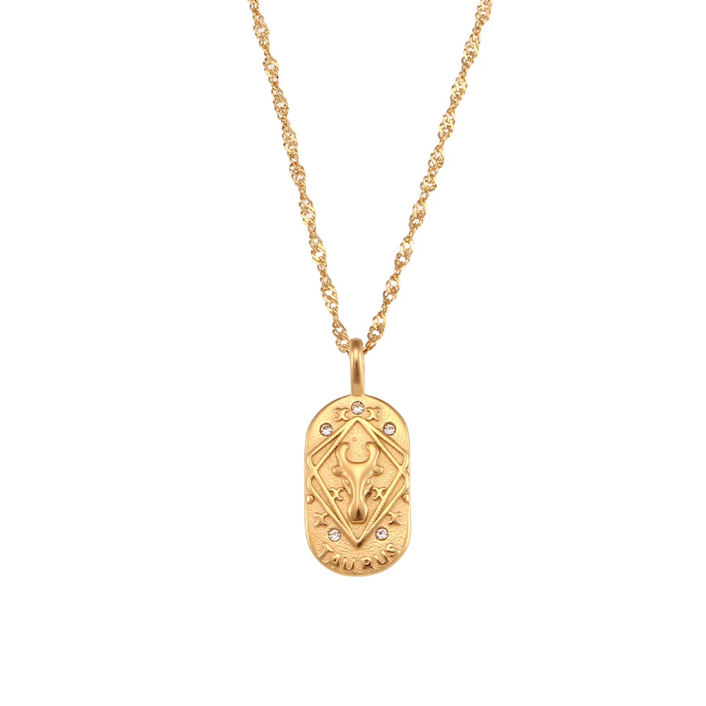 Elegant Zodiac Gold Necklace