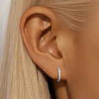 Luna Moissanite Hoop Earrings