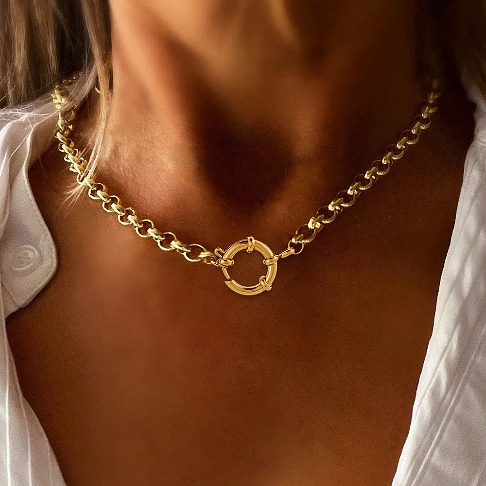 Minimalist Gold Link Necklace
