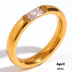 Gold-Plated Birthstone Ring