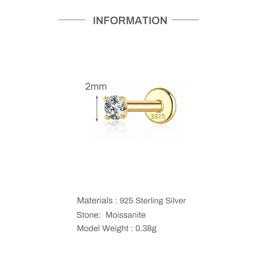 Éclat Moissanite Stud Earrings