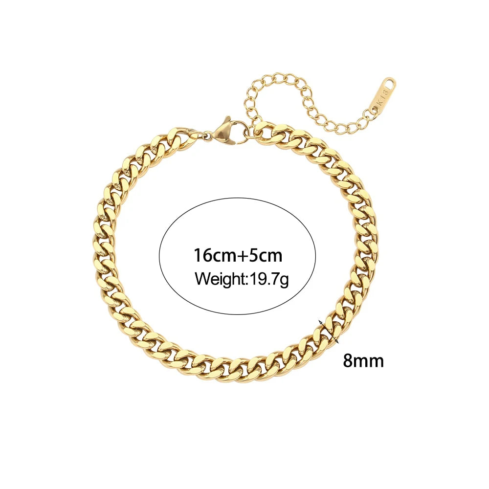 Elegant Gold-Plated Cuban Bracelet