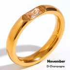 Gold-Plated Birthstone Ring
