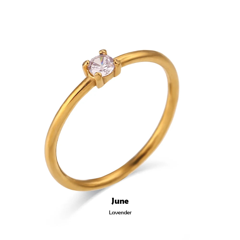 Gold Zodiac Birthstone Ring