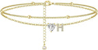 Initial Heart Anklet