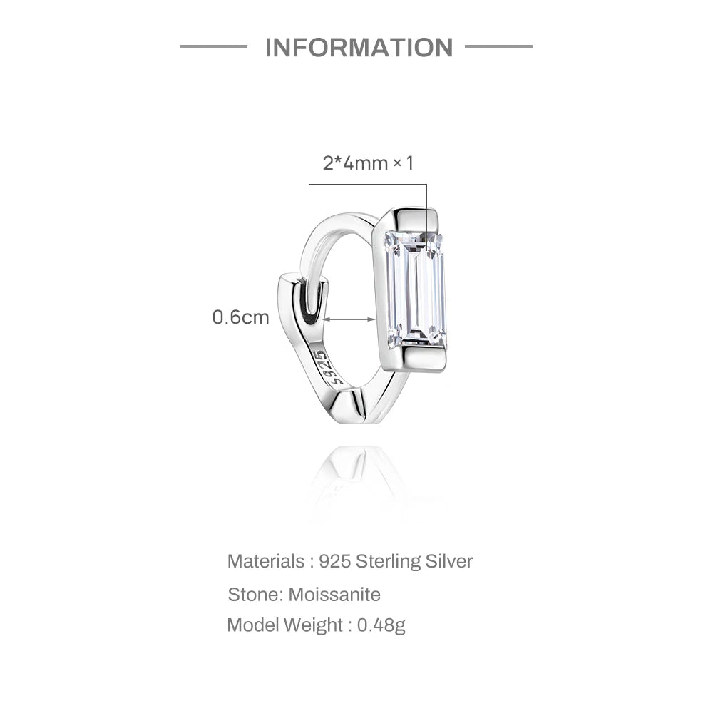 Luna Moissanite Hoop Earrings