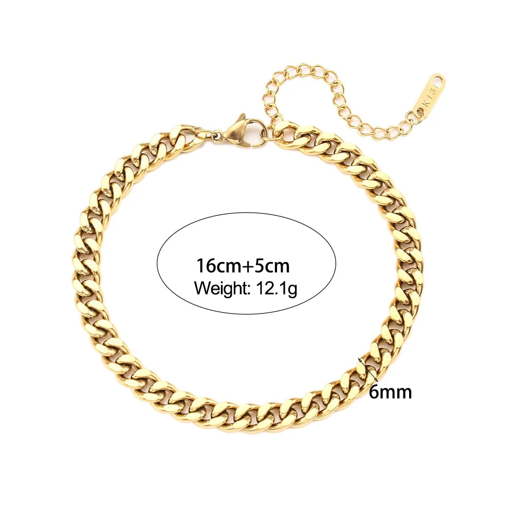 Elegant Gold-Plated Cuban Bracelet