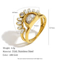 Elegant Sunburst Gold Ring