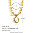 Elegant Gold Pearl Jewelry Set