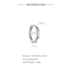 Luna Moissanite Hoop Earrings