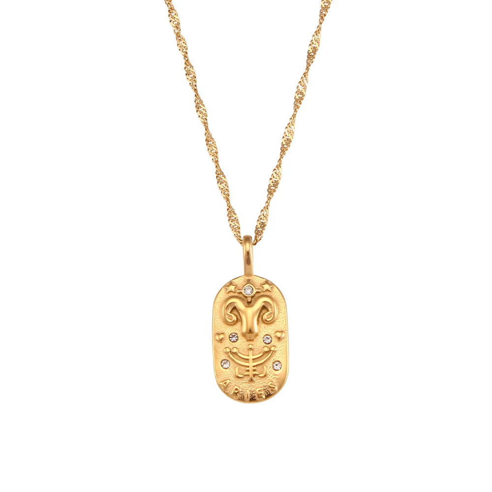 Elegant Zodiac Gold Necklace