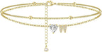 Initial Heart Anklet