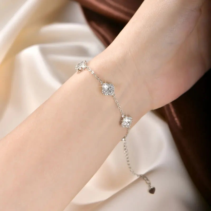 14K Gold Filled Moissanite Clover Stud Earrings