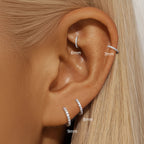 Luna Moissanite Hoop Earrings