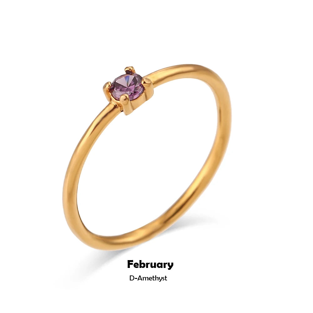Gold Zodiac Birthstone Ring